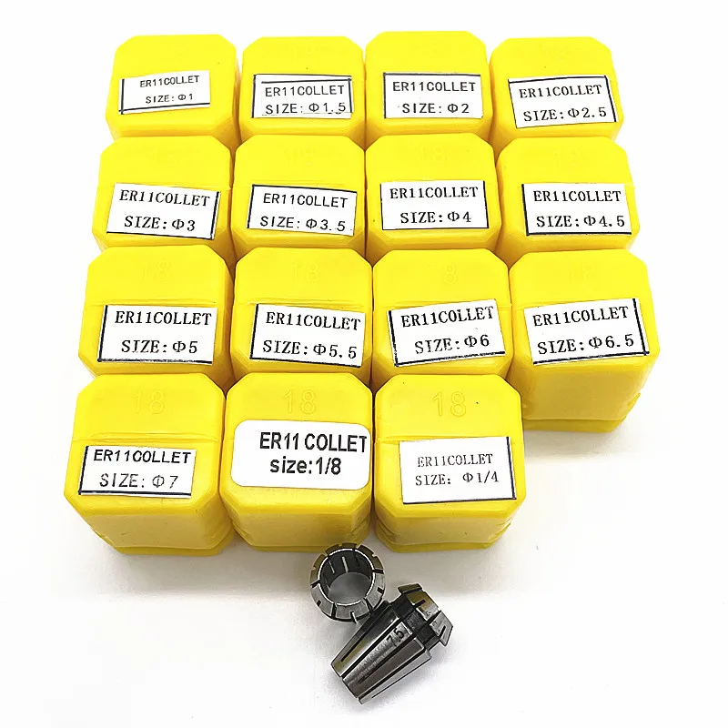 ER11 7PCS 8PCS 9PCS 10PCS 13PCS 15PCS 17PCS high precision chuck kit for CNC engraving machine and milling