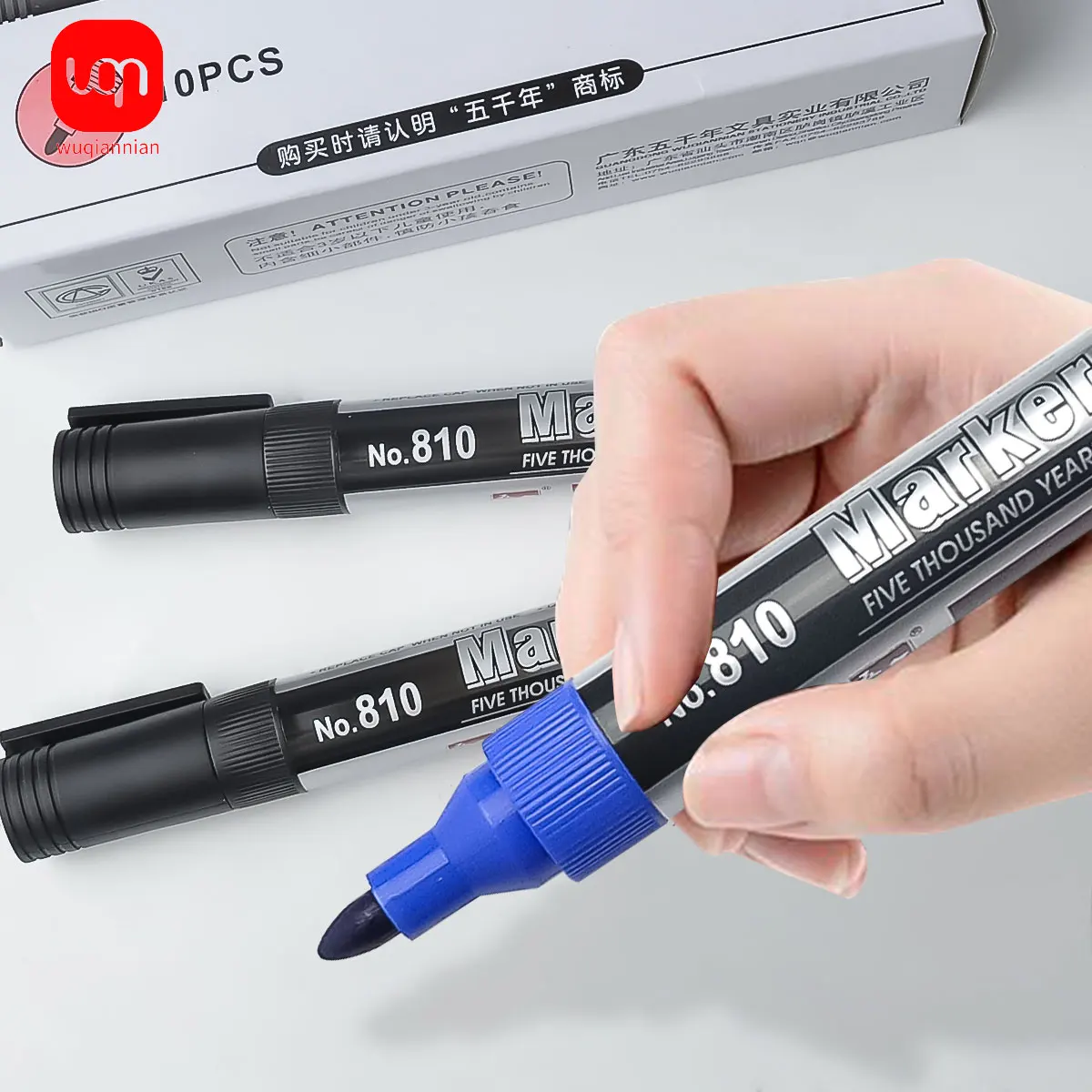 WQN-2/1 조각 유성 흰색 마커, 방수 2.5mm, 목재, 석재, 플라스틱, 가죽, 영구 낙서에 적합