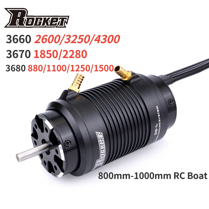 Rocket 3660 3670 3680 3250Kv 2600Kv 880Kv 1100Kv 4300Kv Motore Brushless Per Traxxas M41 "Spartan 800Mm-1000Mm Rc Boat