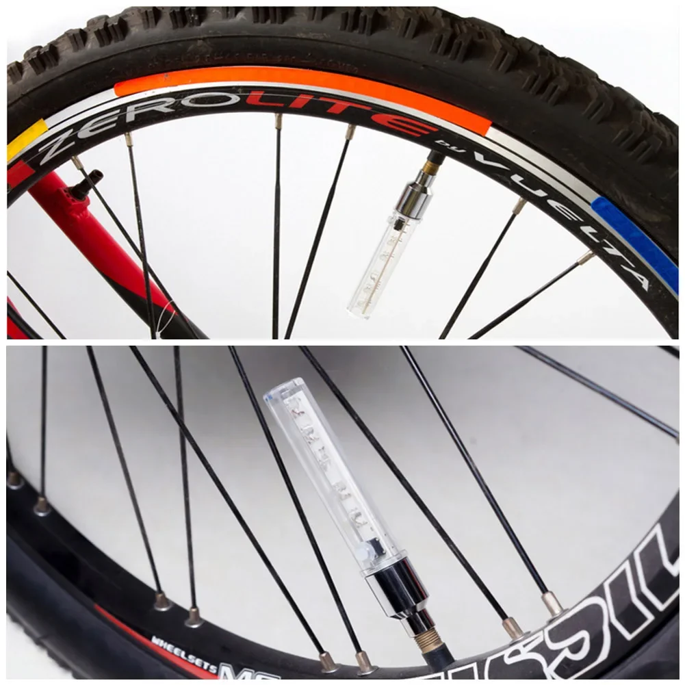 2pcs Bicycle Lights LED Bike Wheel Luminous Fluorescent Tire Valve Light Cap Decor Neon Lamp Flash Cycle Accessories