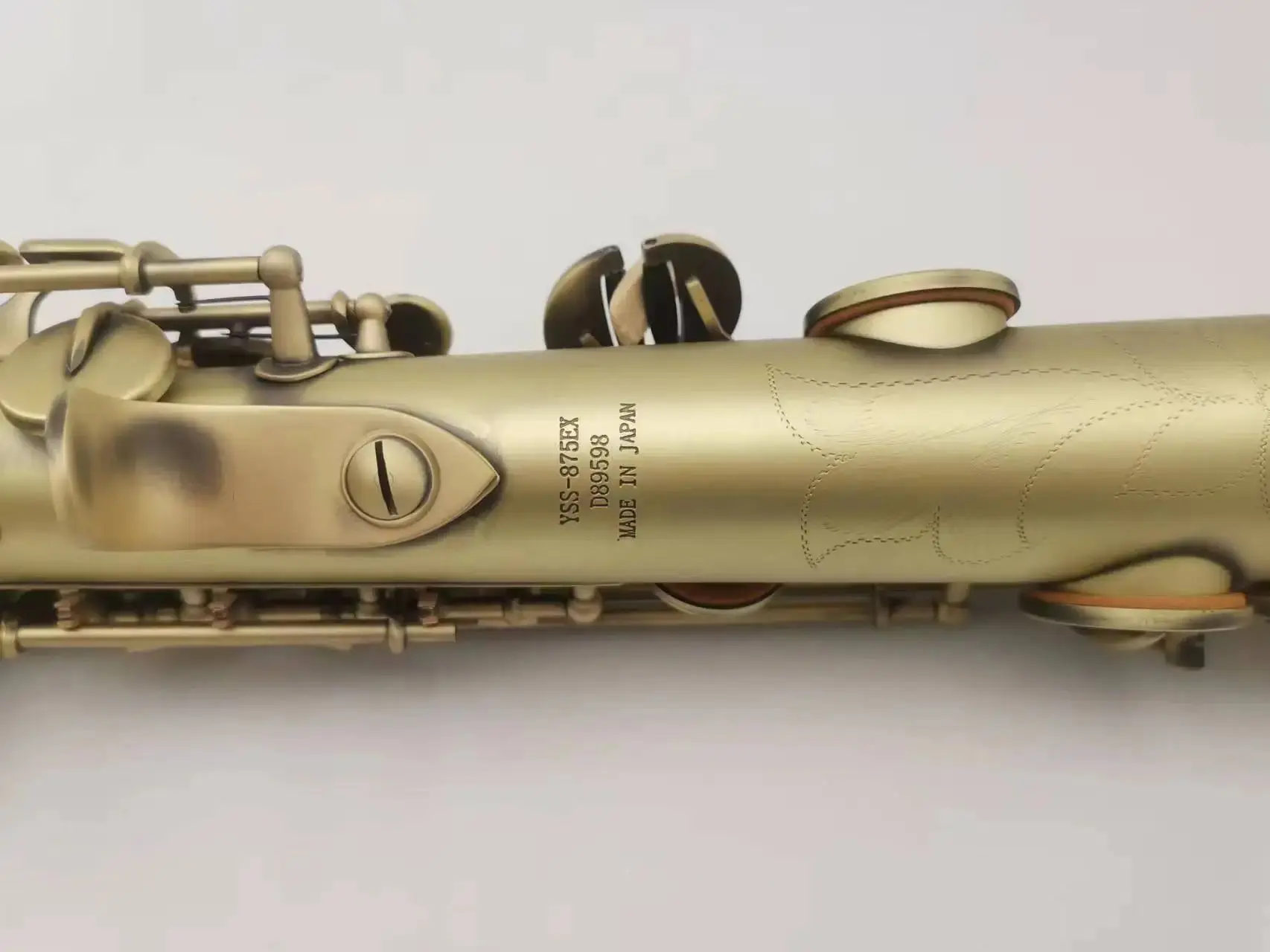 

Popular Saxophone Soprano 875EX Bb Retro sax Antique copper Musical instrument High Quality With Case All Accessories