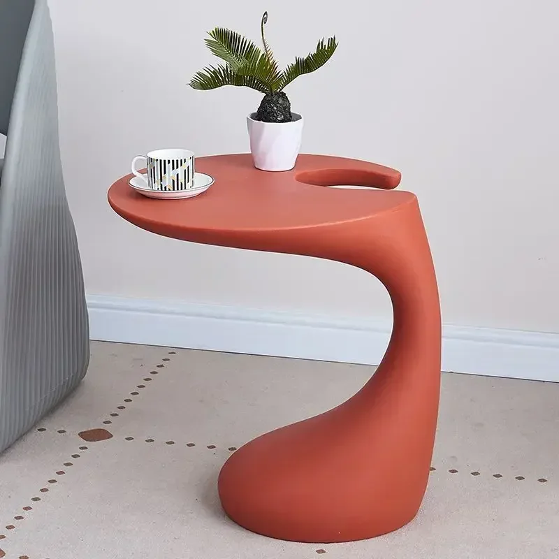 طاولة قهوة جانبية عصرية بتصميم نوردي، طاولة بلاستي...