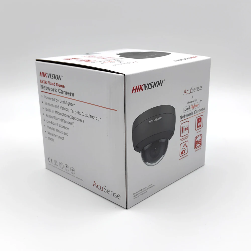 IP Camera Surveillance Camera Original Hikvision DS-2CD2186G2-ISU DS-2CD2186G2-I 8MP 4K POE IR IP67 IK10 DarkFighter AcuSense Dome Built-in Mic