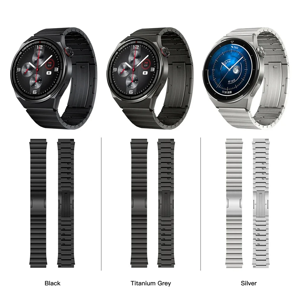 Фото Ремешок из титана для HUAWEI Watch GT 3 Pro 46 мм GT3/GT 2 46 мм/GT2 Pro, металлический браслет для наручных часов 1:1, быстросъемная ссылка, 22 мм №2