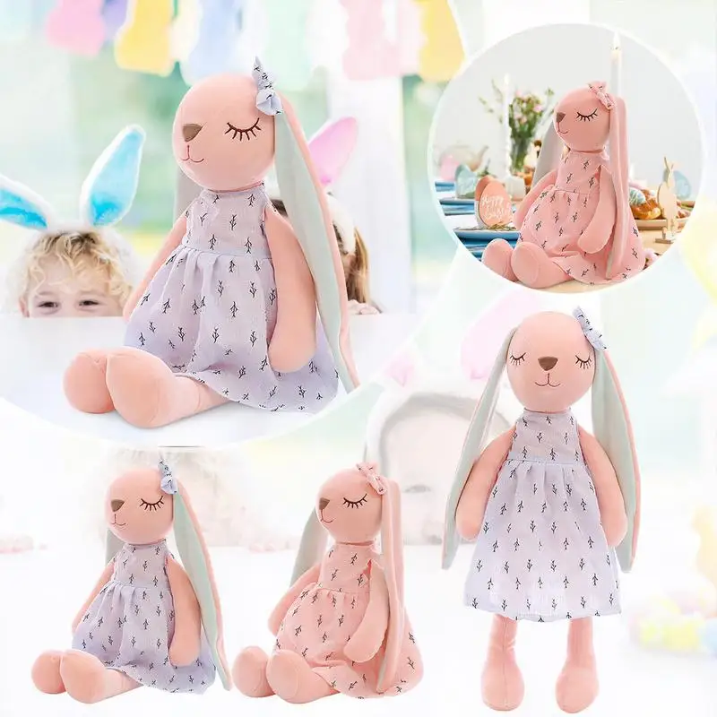 

Kawaii Long Ears Bunny Plush Stuffed Toys For Baby Girl Appease Doll Baby Sleeping Toy Soft Plush Toys Stuffed Animals Baby Toys