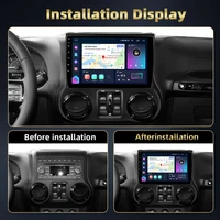 Podofo 10.1 ''WIFI 4G autoradio pour Jeep Wrangler 2011-2014 lecteur multimédia Navigation Carplay Android Auto 8Core BT AI voix 2