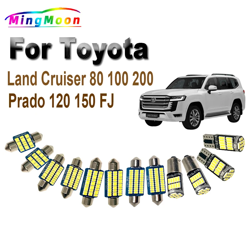 Accessori Auto Per Toyota Land Cruiser 80 100 200 Prado 120 150 Fj Canbus Lampadine A Led Interni Dome Map Trunk Door Light Kit