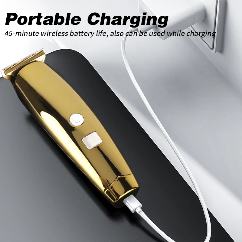 WAIKIL New Professional Men's Electric Hair clipper Oil Head Carving Machine USB Charging High Power Trimmer Cordless Barber 6