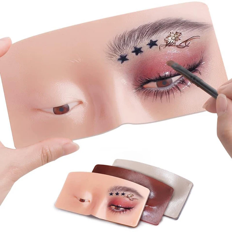 

2022 New Premium 5D Eyebrow Lips Tattoo Practice Skin Eye Makeup Training Skin Silicone Practice Pad for Makeup Beauty Academy