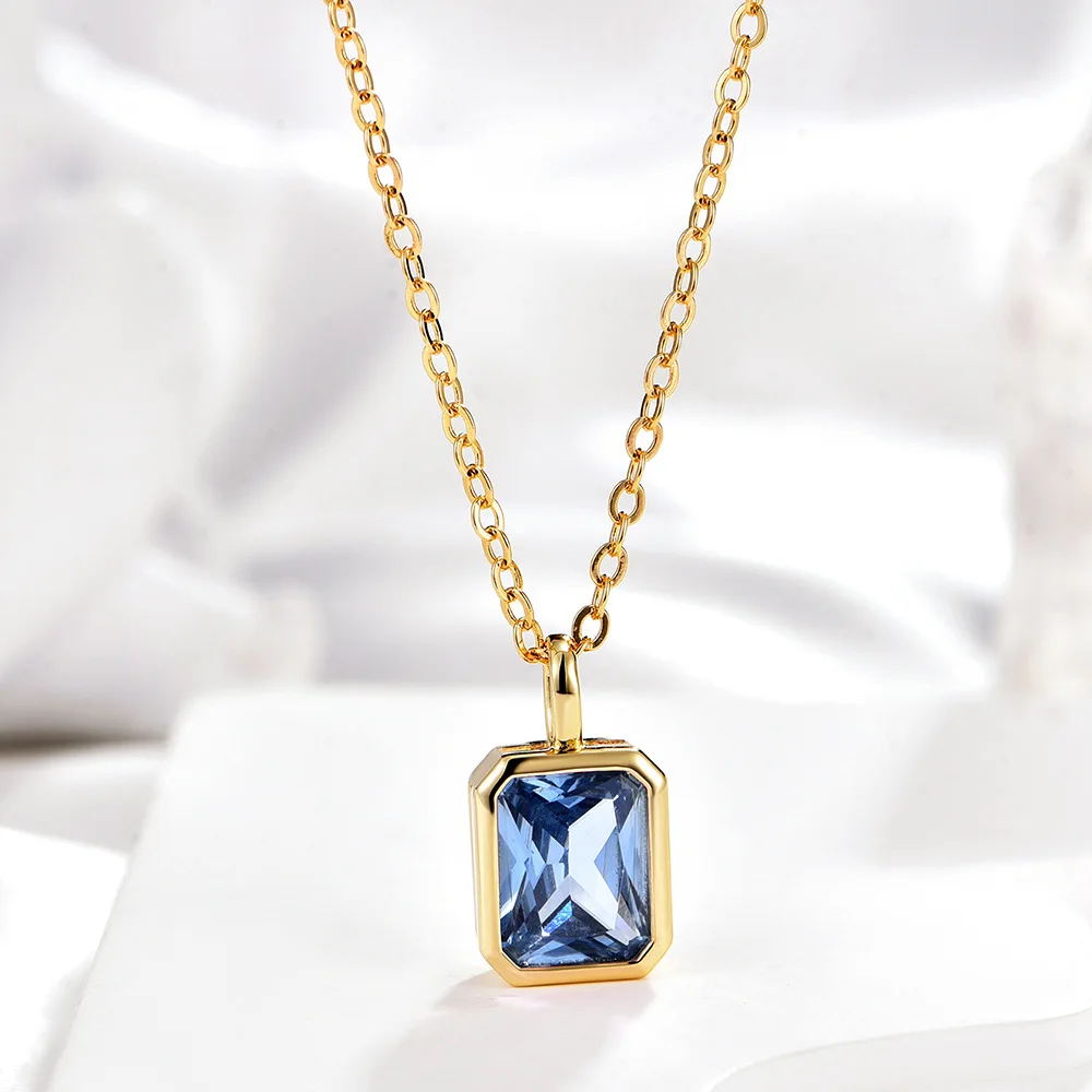 Personality Hiphop Multicolour Crystal Neckalce for Women Girls Chunky Square Zircon Gold Color Choker Party Gifts Jewelry Чокер