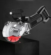 

Slotting machine one-time forming dust-free wall brick wall trunking cutting machine slotting artifact water and electricity in
