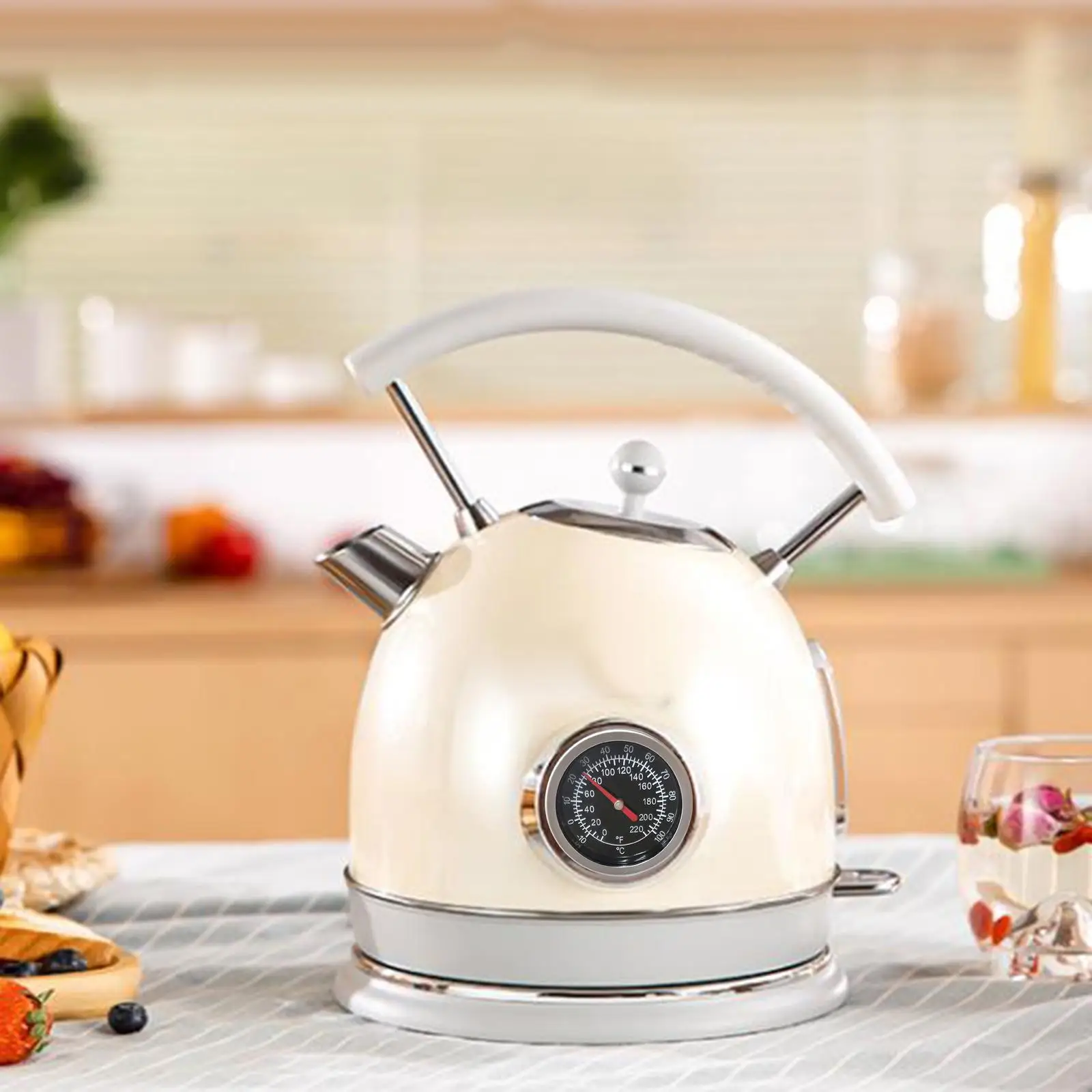 Tea Pot Dial Thermometer Hot Water Thermometer Double Scale 1/4