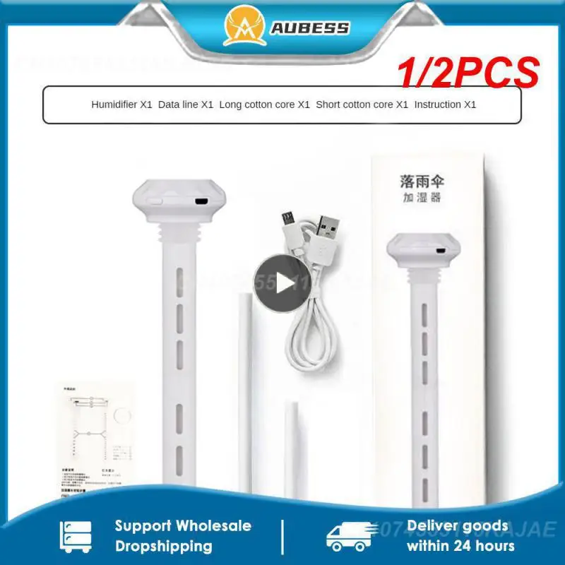 

1/2PCS Mini Mineral Water Humidifier Portable Intelligent Umbrella Humidifiers Mini Electrical Practical Desktop Humidification