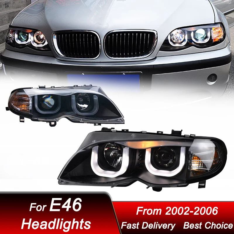 BMW 3シリーズE46用LEDヘッドライト,ヘッドライトアセンブリ 