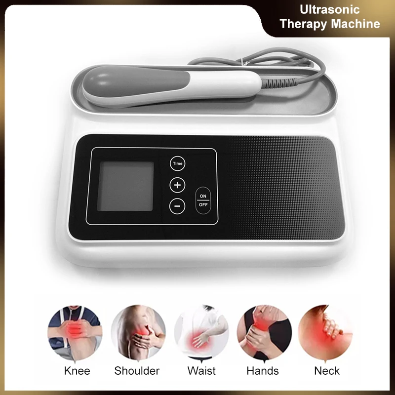 Ultrasound Therapy Machine Medical Ultrasound Instruments for Body Pain Relief Muscle Massage 1MHz Physiotherapy LCD Screen