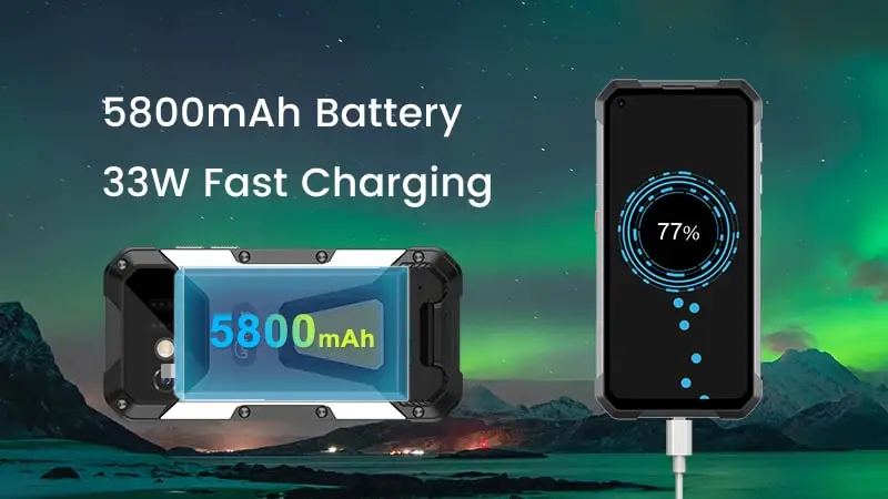 Unihertz Tank Mini, 4.3-Inch Small Screen Android 13 4G Rugged Smartphone With Camping Light and 8+256GB NFC SD Card