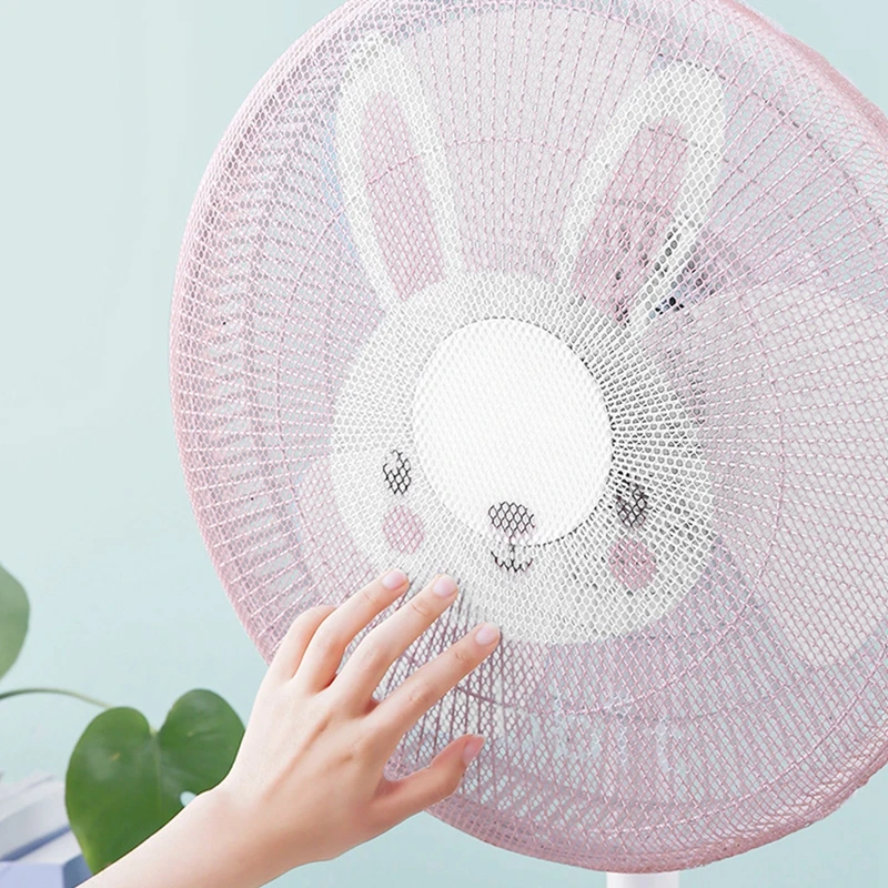18 Inch Cartoon Pattern Fan Protection Covers Safety Cover Child Baby Anti-pinch Electric Net Mesh Fan Covers Dustproof