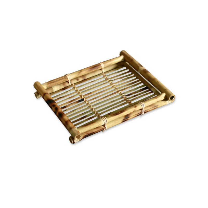 

Luxury Storage Valet Tea Tray Dry Fruit Serving Rectangle Candy Tea Tray Pu Erh Plateau Luxe Bamboo Kitchen Accessories YY50TT