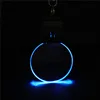 1Pcs Led Acrylic 3D Keychain RGB Colorful Night Light Luminous Pendant Lamp Wedding Christmas Decor Diy Gift Key Ring 5