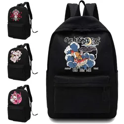 2022 New Canvas Couple High School Bag Men Backpack Shoulders Laptop Backpack Unisex Backpacks Mask Pattern Printed Sport Bag