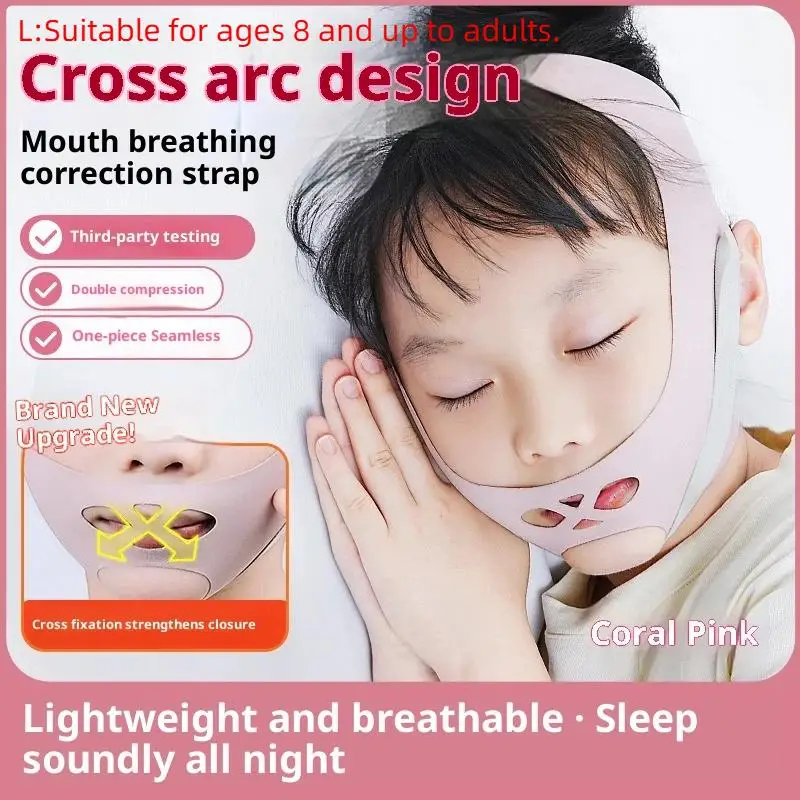 Mouth Breathing Correction Belt- Prevents Snoring And Open Mouth Sleep, For Adenoid Hypertrophy & Face Shape For Kids Adults