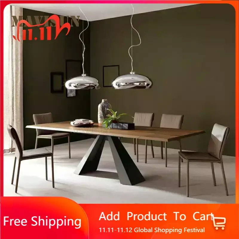 

American Loft Dining Table Console Dinner Personality Creative Luxury Dinning Table Center Mesa Comedor Dining Room Furniture