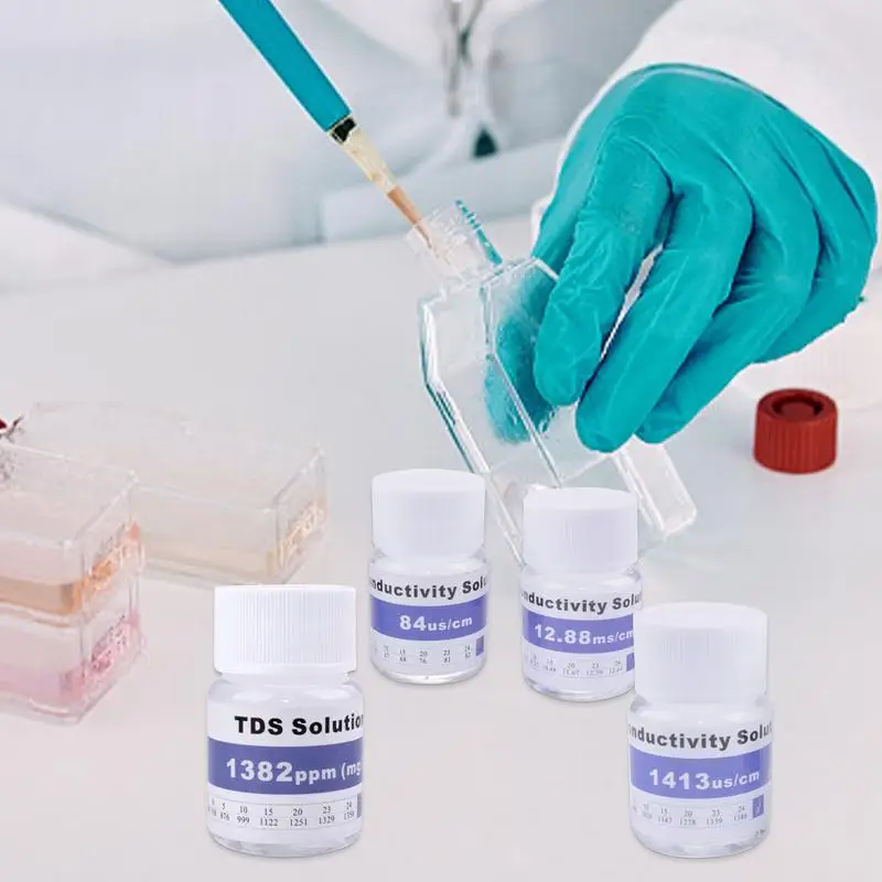 ORP Tester Calibration Solution Calibration Solution For EC TDS Testers 25ml 84us/cm 1413us/cm 12.88ms/cm 1382ppm TDS PH ORP calibration solution
