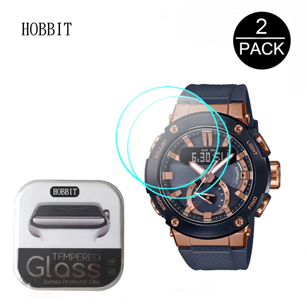 2Pack 2.5D 9H Temperato Protezione Dello Schermo Di Vetro Per Casio G-Shock Gst-B200G Gst-B200X Gst-B100 Smartwatch Anti-Graffi La Protezione Libera D