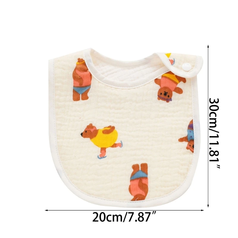 

Baby Bibs Bandana Gauze Drooling Bib for Infant 0-1Year Baby Feeding Towel Floral Bib High Absorbent Stylish Cotton Bib H055