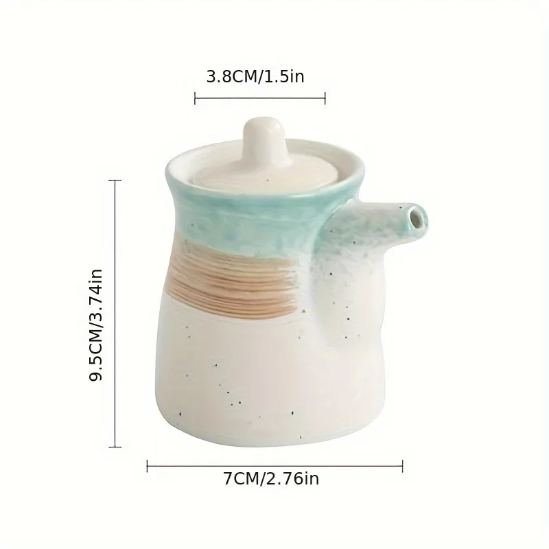 Ceramic condiment bottles, soy sauce bottles, oil pepper shakers, kitchen tools, table seasoning