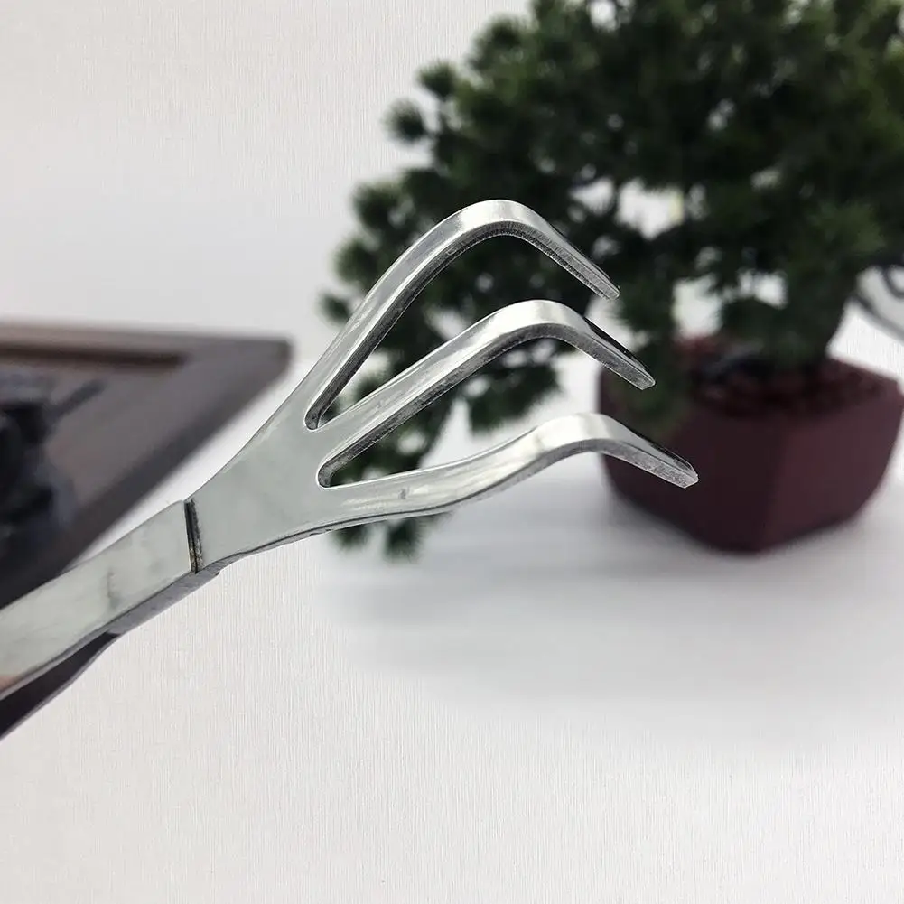 2 In 1 Stainless Steel Bonsai Tools Root Rake Tweezers For Bonsai Planter Rake Ergonomic Handle Tweezers Gardening Tool