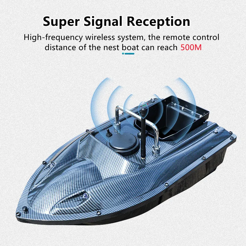 Smart Fixed Speed Cruise Radio Remote Control Fishing Bait Boat 1.5KG 500M Dual Night Light Lure Fishing RC Bait Boat Fishing