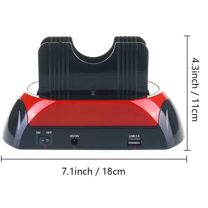 Hdd docking station 2.5 & 3.5 IDE/SATA Universal Hard Drive Dock-Dual-Disk, Dual-Use Serial & Parallel Ports for Maximum Mobility