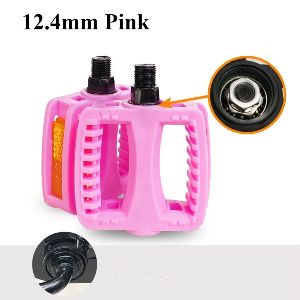 New 12.4/13.7/14.1mm Children's Bicycle Pedals Ultralight Universal Foot Pedal Anti-Slip Kids Bike Pedal Bicycle Accessories