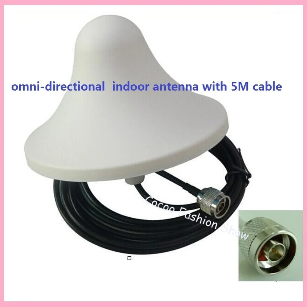 

ZQTMAX Indoor Ceiling Antenna 698-2700Mhz 5dBi N Male for CDMA GSM Signal Booster 2G 3G 4G Repeater 1900 2600 Signal Amplifier