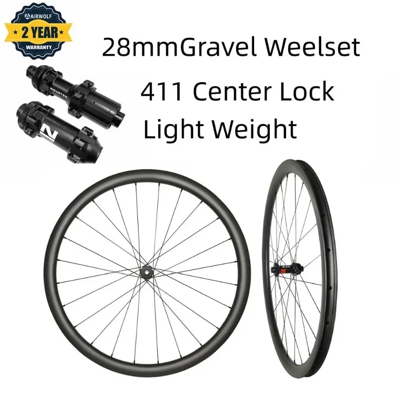 Airwolf Road Carbon Wheel Freno A Disco 11 Velocità T800 Full Carbon Fiber 700C Speed Wheels 411/412 Center Lock Ruote Per Bici Da Corsa