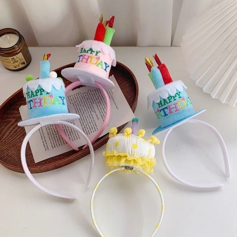 Neue Cartoon Geburtstag Stirnband Kreative Geburtstag Kuchen Haarband Kerze Haar Zubehör Geburtstag Kopfbedeckungen Partei Liefert – Detail 5