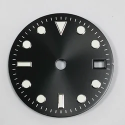 Green Luminous Watch Dial with GMT Four - Hand Design (Black)