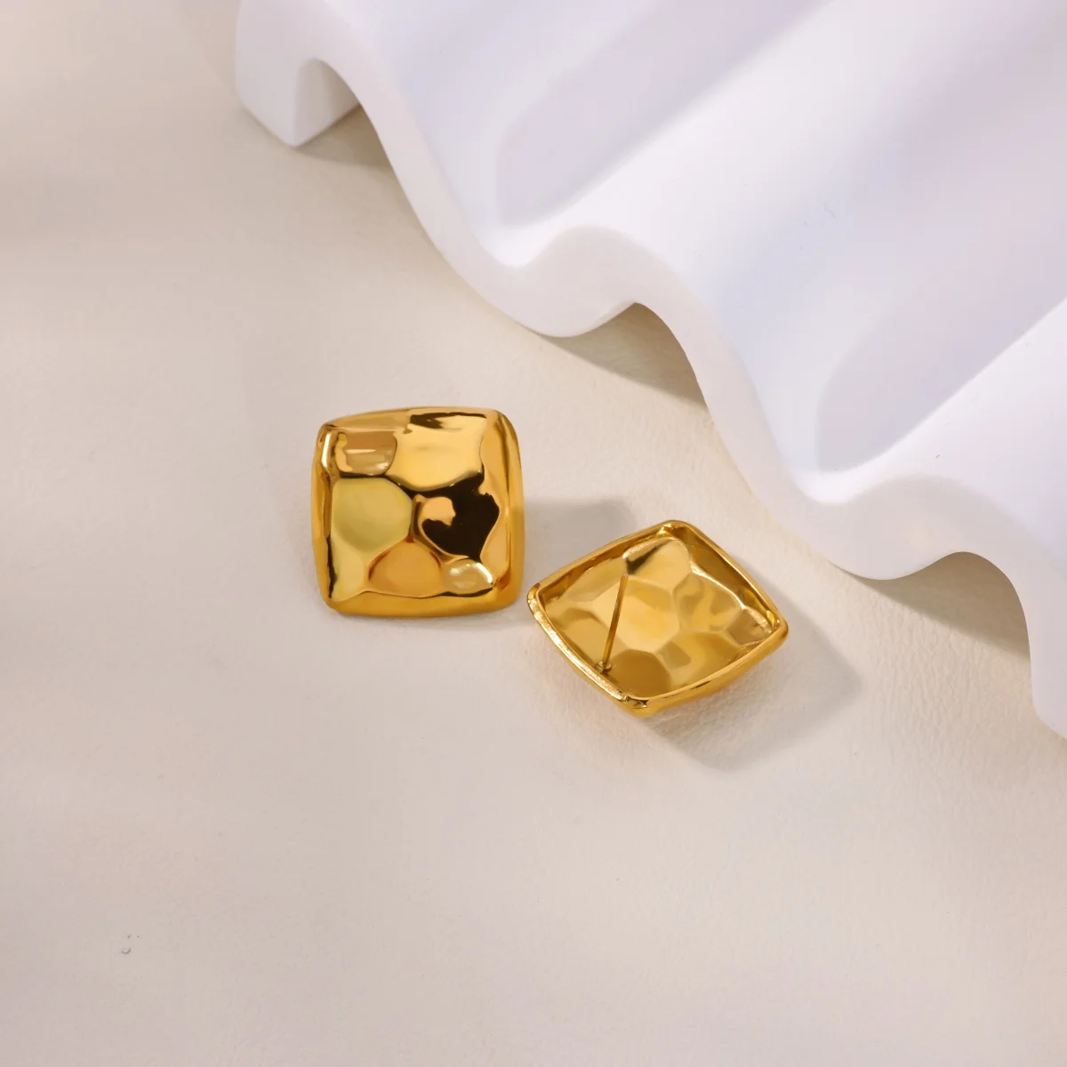 Stainless Steel Square Stud Earrings