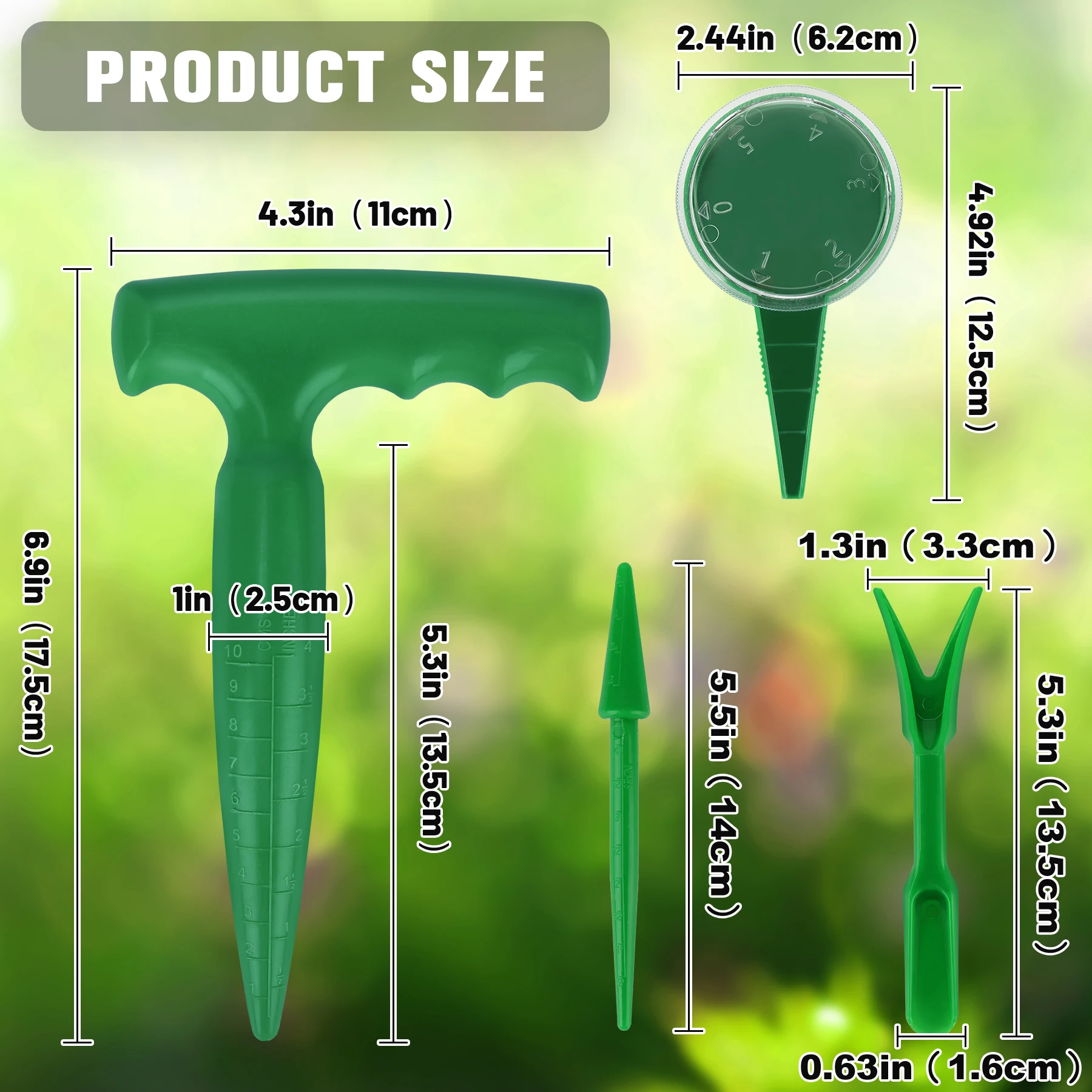 4PCS Seeder Garden Plastic Household Plant Garden Tool Set Seeding Transplanting Machine Soil Punch Cuttage Seedling Raising garden auger bits handheld planting tool