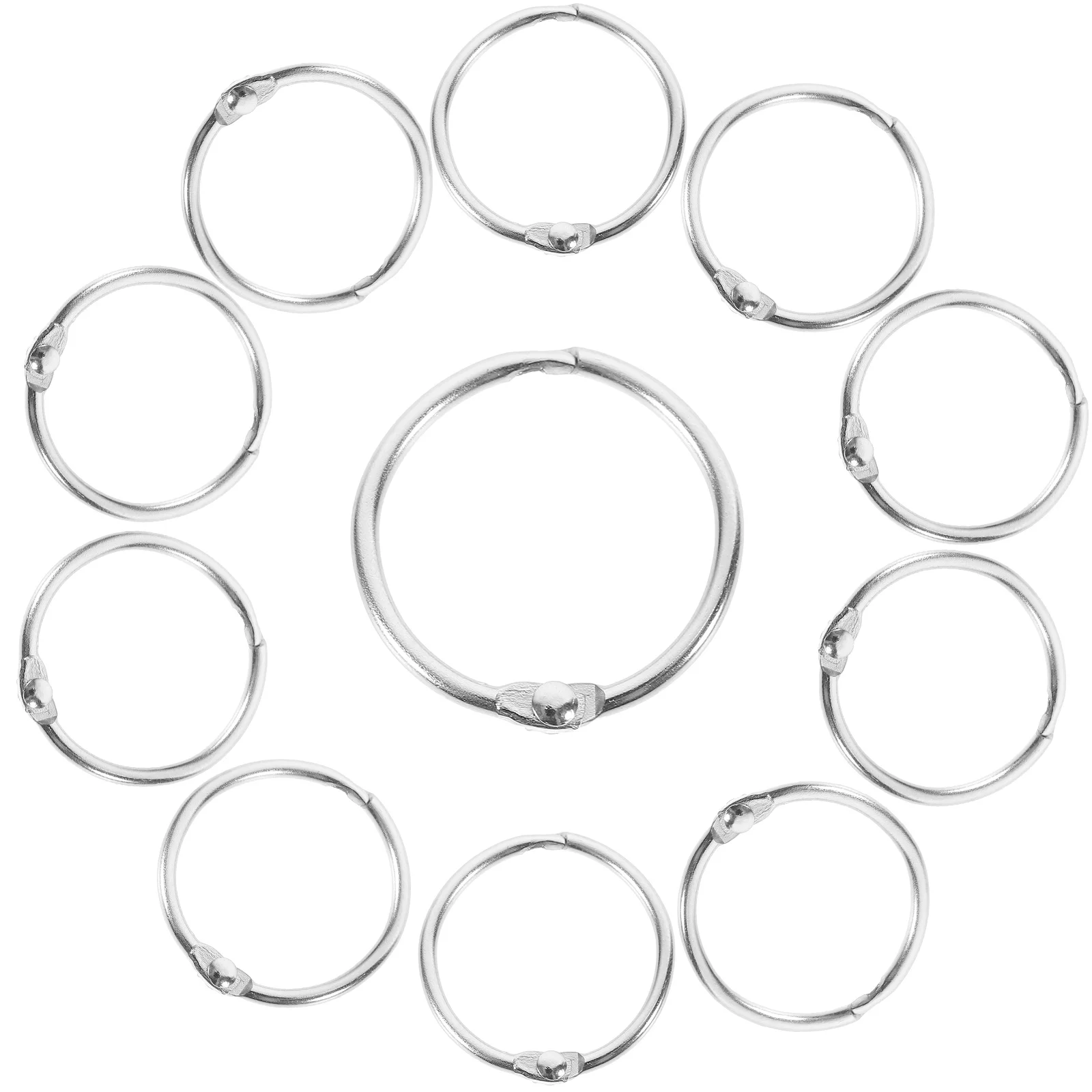 Binder Rings Metal Loose Leaf Ring Book Binding Combs Spines Paper Rings Index Card Holder Flash Cards Office Supplies 20pcs loose leaf notebook binder metal notebook rings