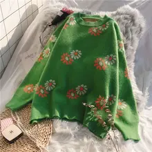 

Autumn and Winter New Korean Version of Wild Simple Lazy Fashion Trend Cute Sweet Sweater Plus Velvet Thick Thick Top