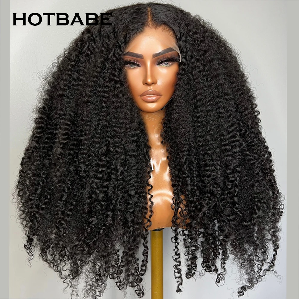 350 Density Kinky Curly 360 Full Lace Wig 13x6 HD Trasparent Lace Wig Preplucked Curly Front Human Hair Wigs For Women human hair wig