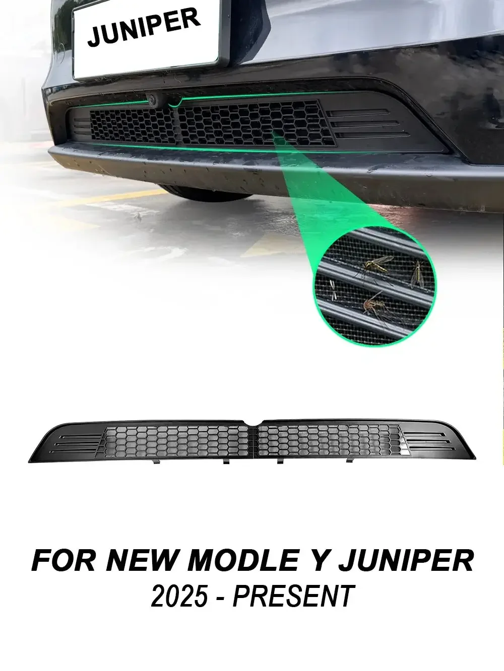 TESY Für Tesla Model Y L YL / Y Launch Juniper Innerer Lüftungsgitter Unterer Stoßfänger Anti-Insekten-Netz Lufteinlass Staubschutzabdeckung – Detail 20