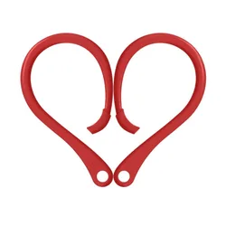 Silicone Anti-Fall Ear Hooks for Bluetooth Earphones - Sports Earhooks Accessories (Red)