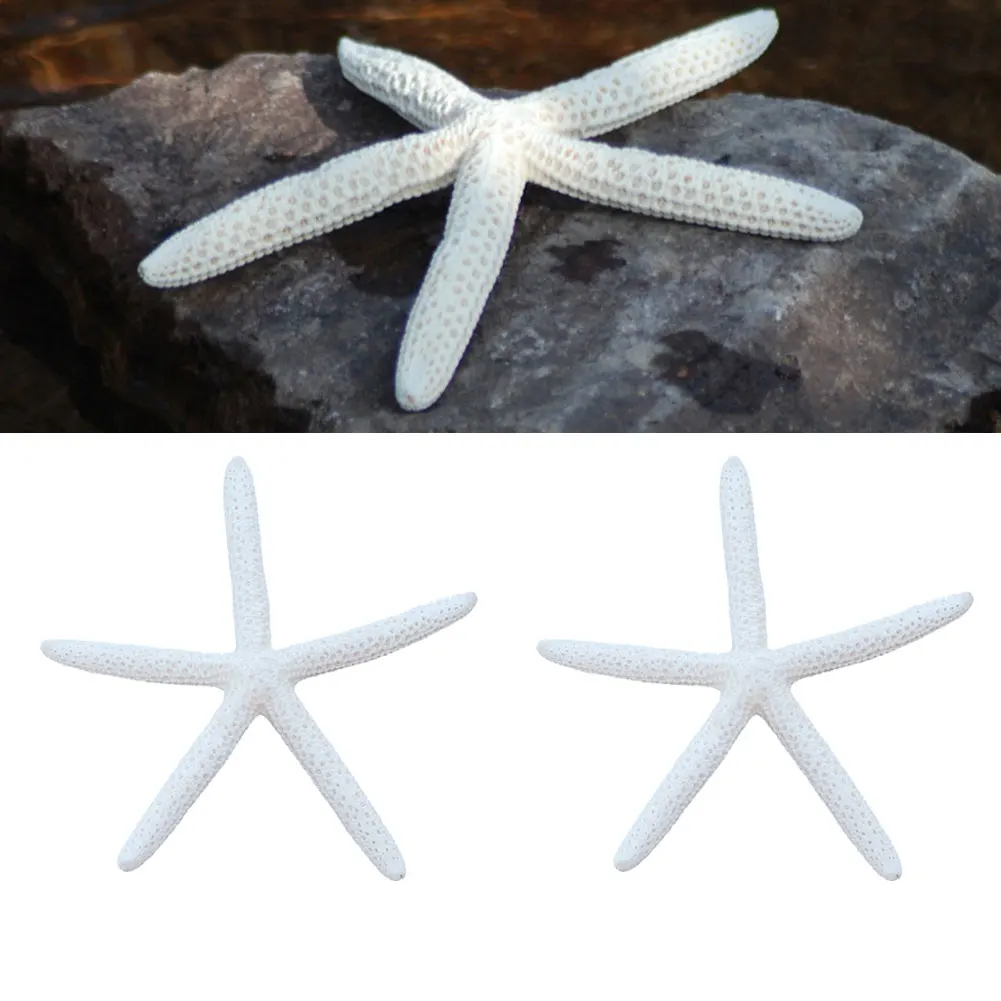 

Sea Star Finger Starfish Table Wedding White 10-15CM Artificial Beach Craft DIY Gifts Hanging Finger Star 2PCS