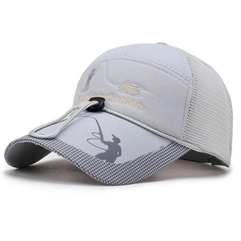 Mesh Fishing Cap Drawstring Adjustable Sports Sun Visor Hat Unisex fishing Sport Baseball Multifunction