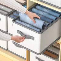 Clothes Organizer Trousers Clothes Jeans Storage Box Wardrobe Clothes Organizer Underwear Bra Socks Artifact Compartment Box 1