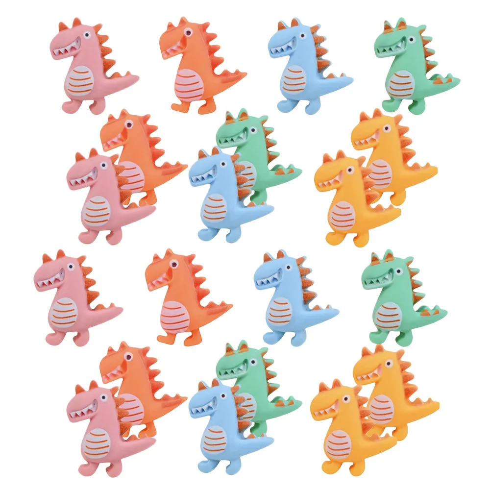 20개 공룡 장 푸시핀 귀여운 레진 압정 코르크보드 사무용품 책상 액세서리 여성용 재미있는 게시판