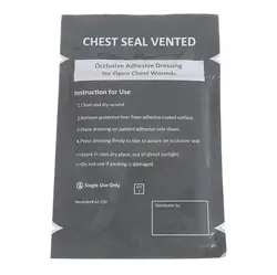 Enhanced Emergency Chest Seal Trauma Kit - Occlusive Dressing for First Aid and Rescue Bandage (1 pack gray)